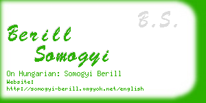 berill somogyi business card